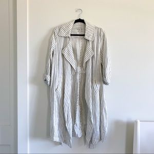 Rachel Zoe linen trench coat/blazer